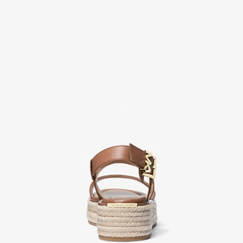 Michael Kors LYNN ESPADRILLE SANDAL Brown Leather Size 10 - Picture 4 of 4